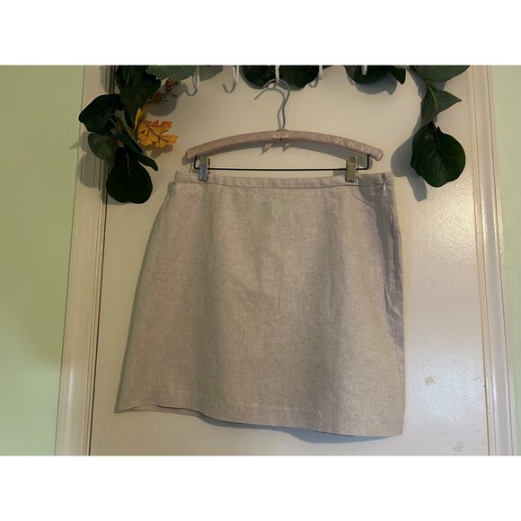 Banana Republic Dresses & Skirts - New Banana Republic Women Oatmeal Linen Blend Pencil Lined Career Skirt Sz. 14 C